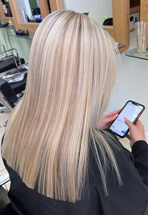 Contact Neil Anthony White Blonde Highlights With Some Low Lights